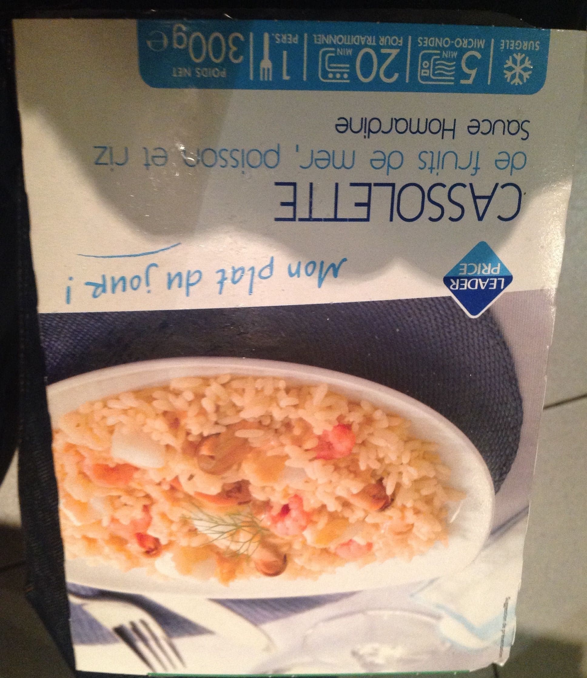 Leader Price Cassolette de fruits de mer, poisson et riz packshot