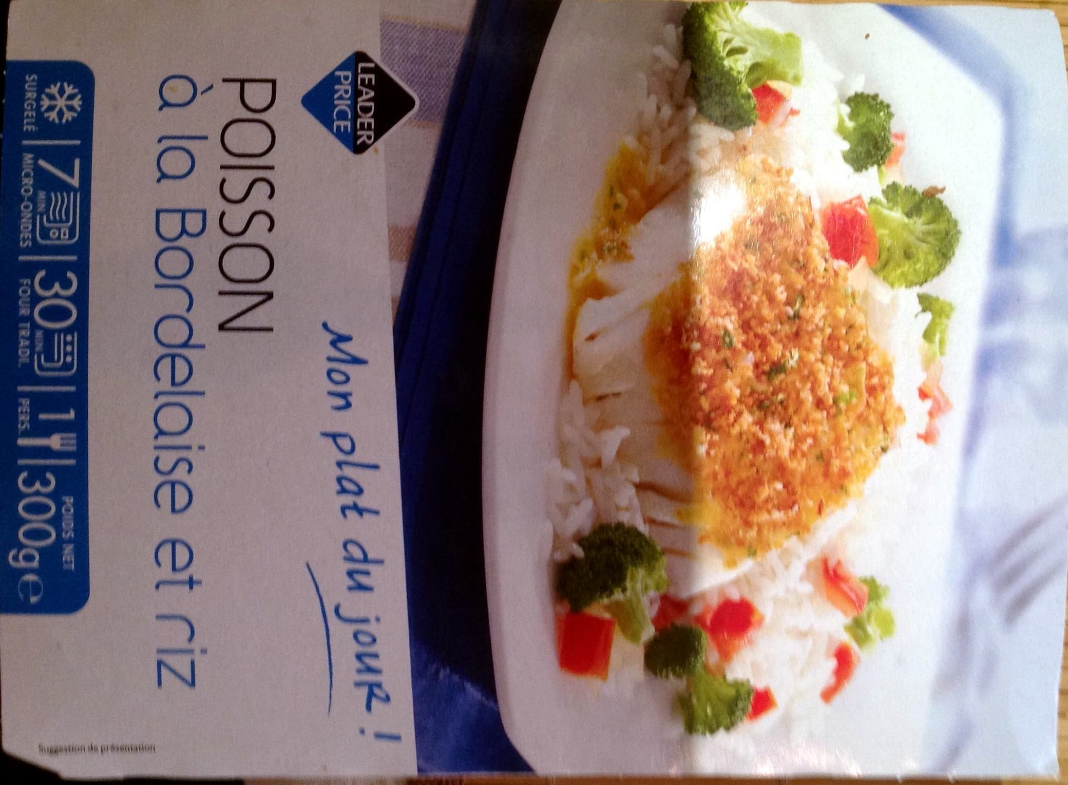 Leader Price Poisson à la Bordelaise et riz packshot