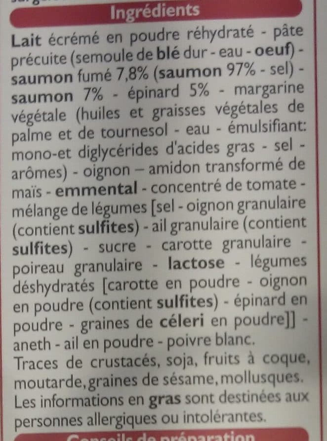 Leader Price Lasagnes Saumon Épinards packshot