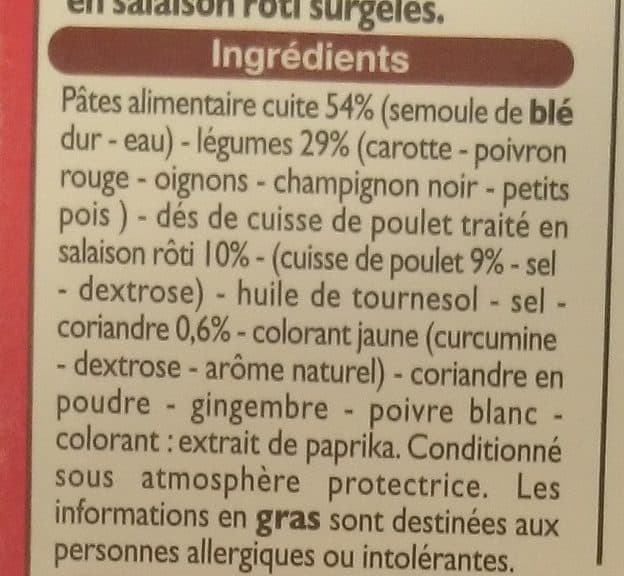 Leader Price Nouilles aux Légumes et au Poulet packshot