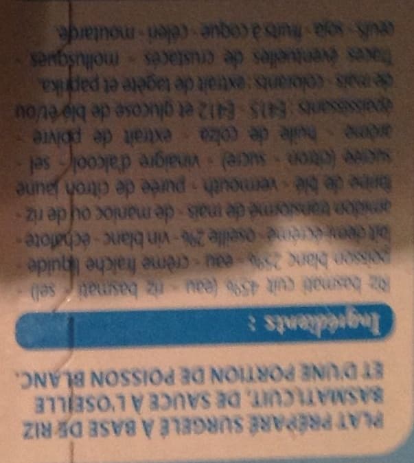 Leader Price Fine Ligne - Poisson à l'oseille au riz basmati packshot