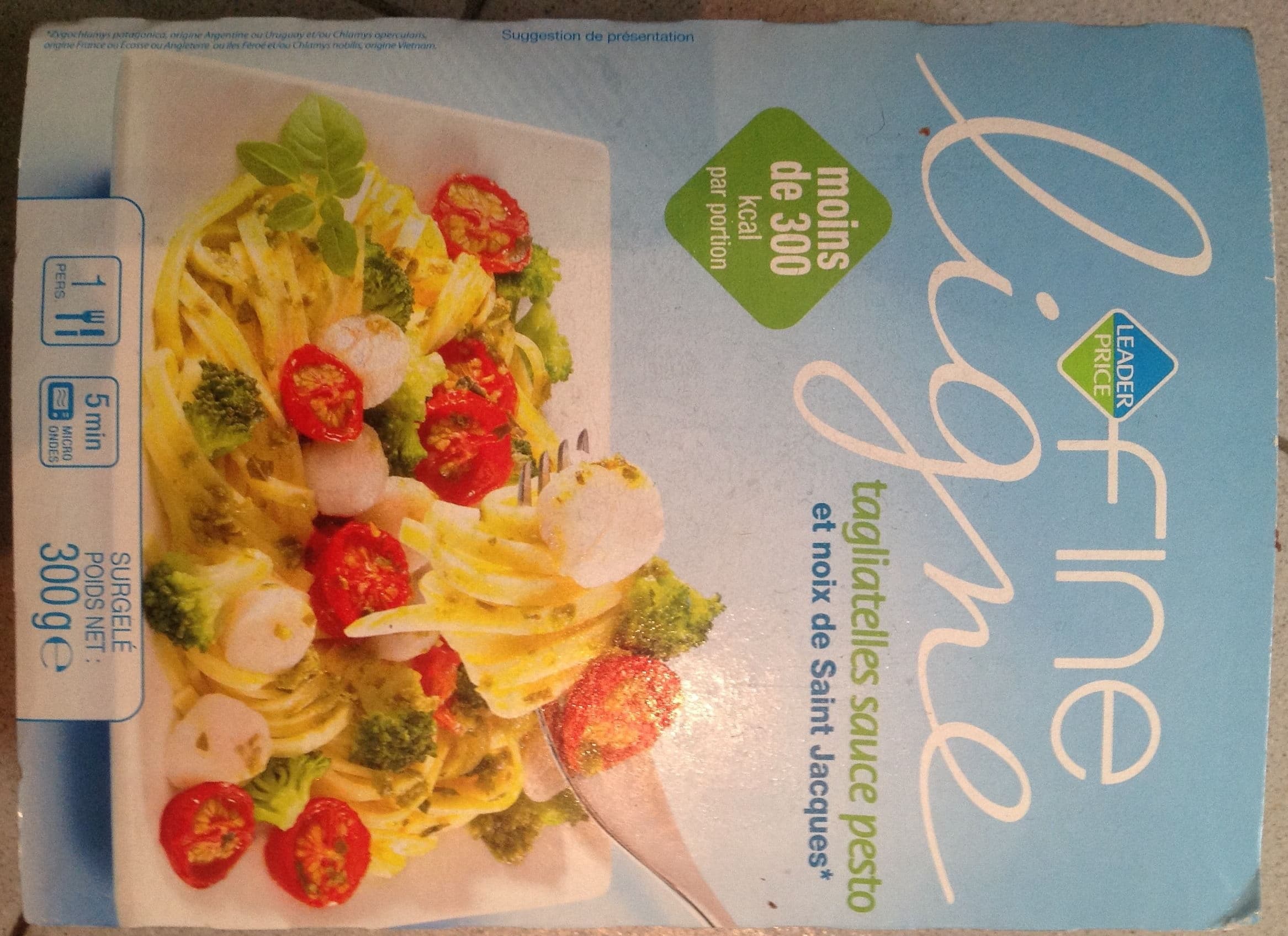 DLP (Distribution Leader Price) Tagliatelles sauce pesto et noix de Saint Jacques*, Surgelé packshot