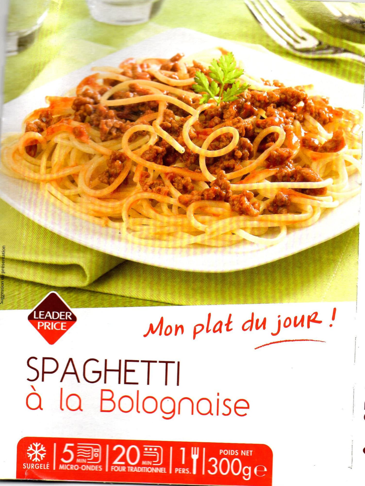 Leader Price Spaghetti à la Bolognaise packshot