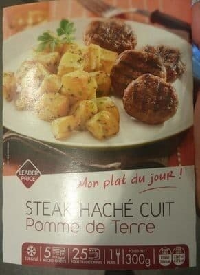 Leader Price Steak Haché Cuit et Pomme de Terre packshot