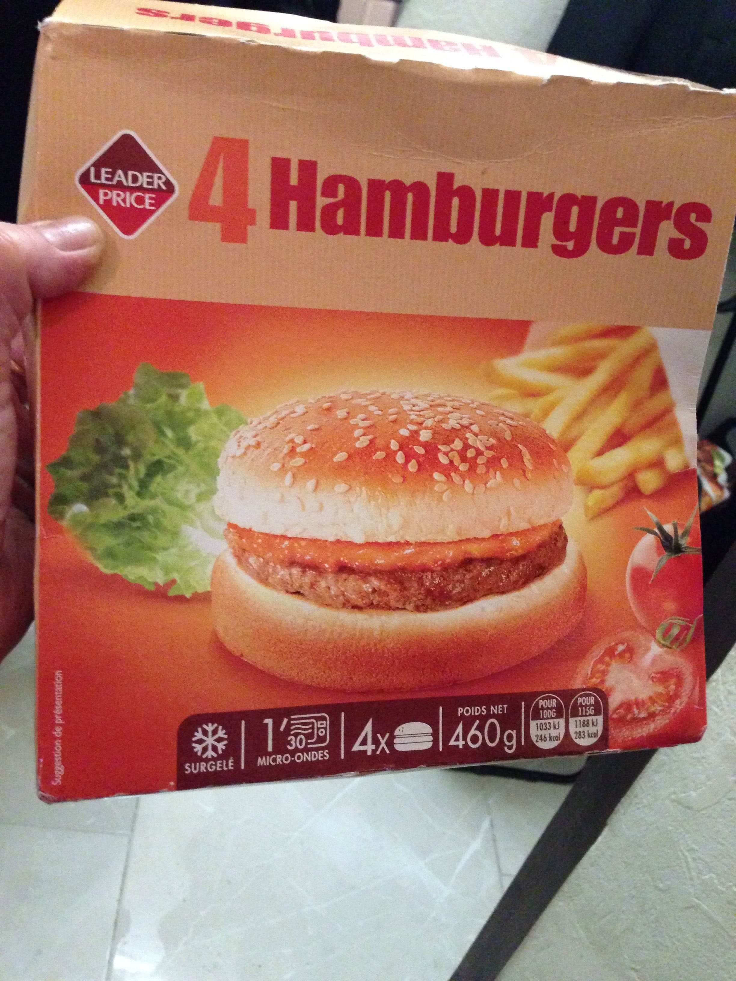 Leader Price 4 Hamburgers packshot