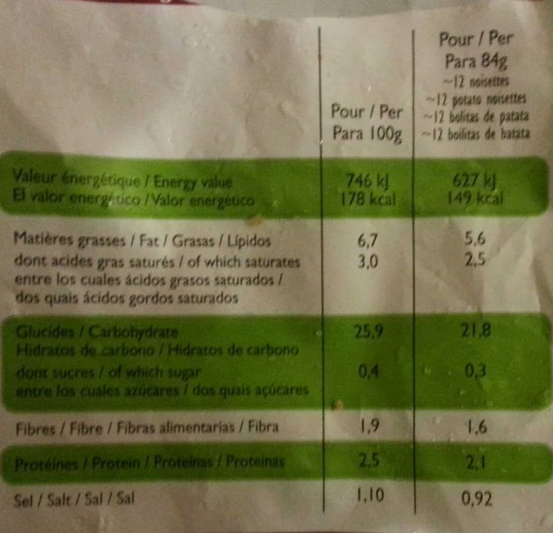 Leader Price Pommes Noisettes packshot