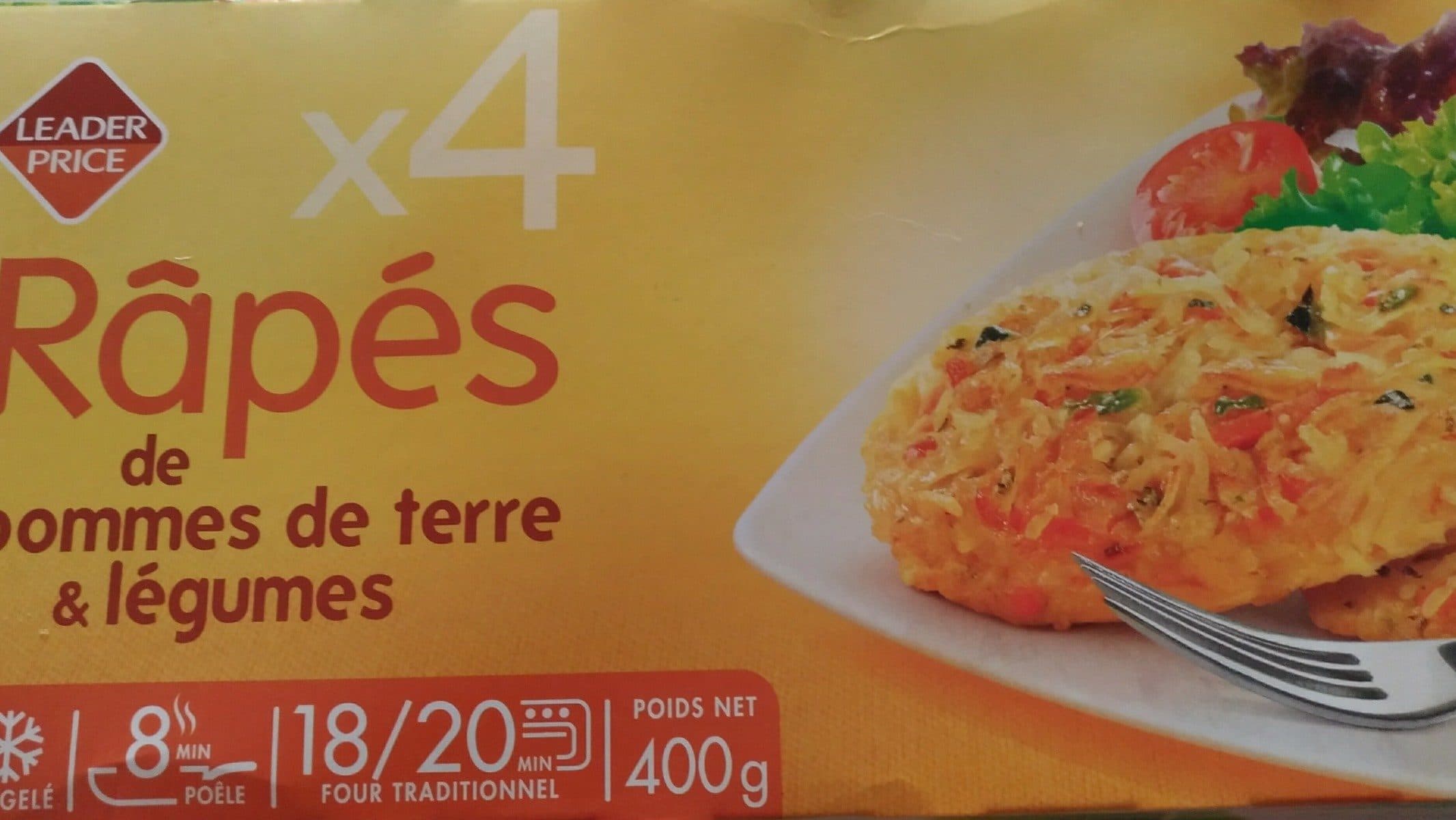 Leader Price Rapes de pomme de terre et legumes packshot