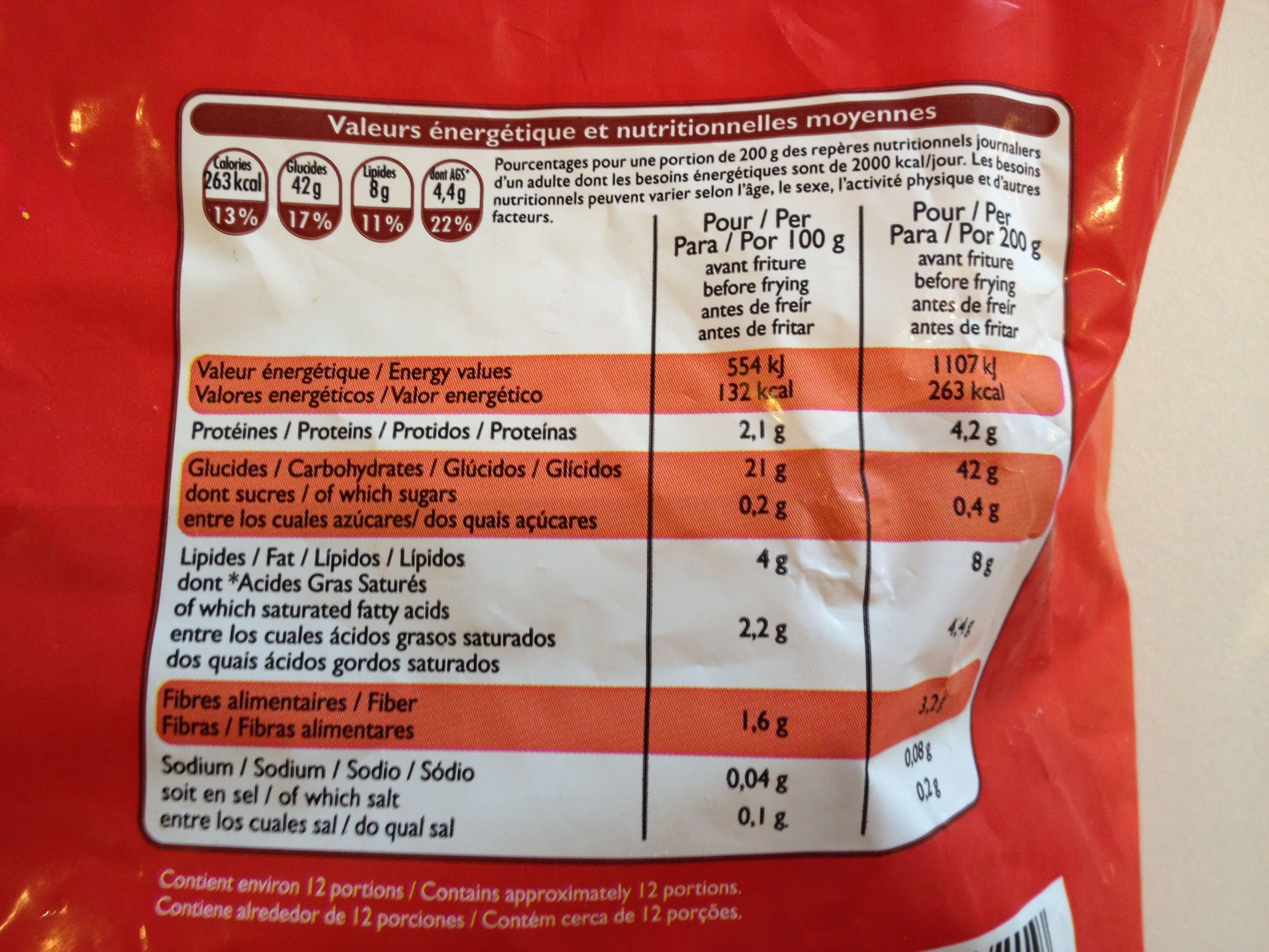 Leader Price Pommes de terre frites packshot
