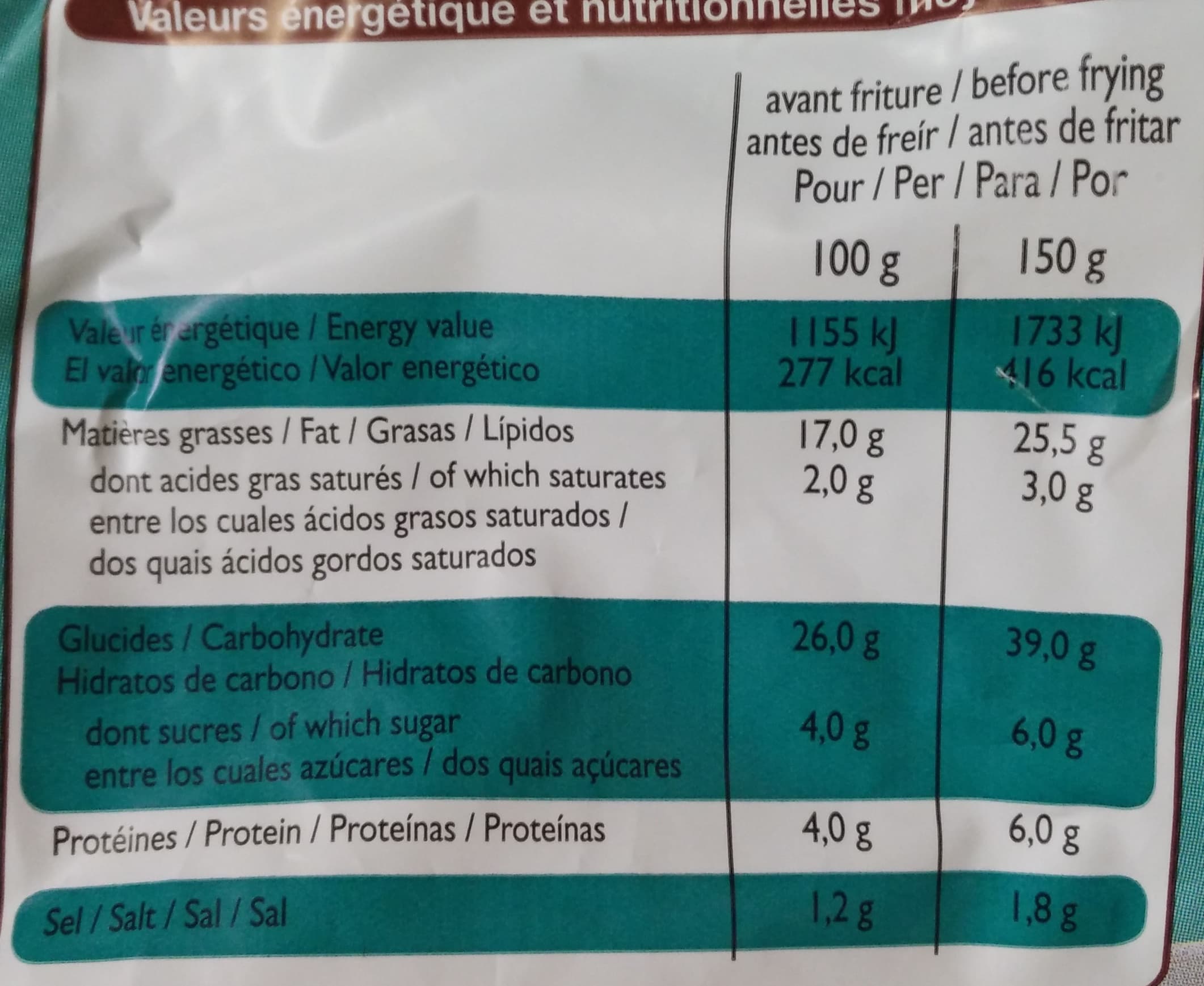 Leader Price Pommes dauphines packshot