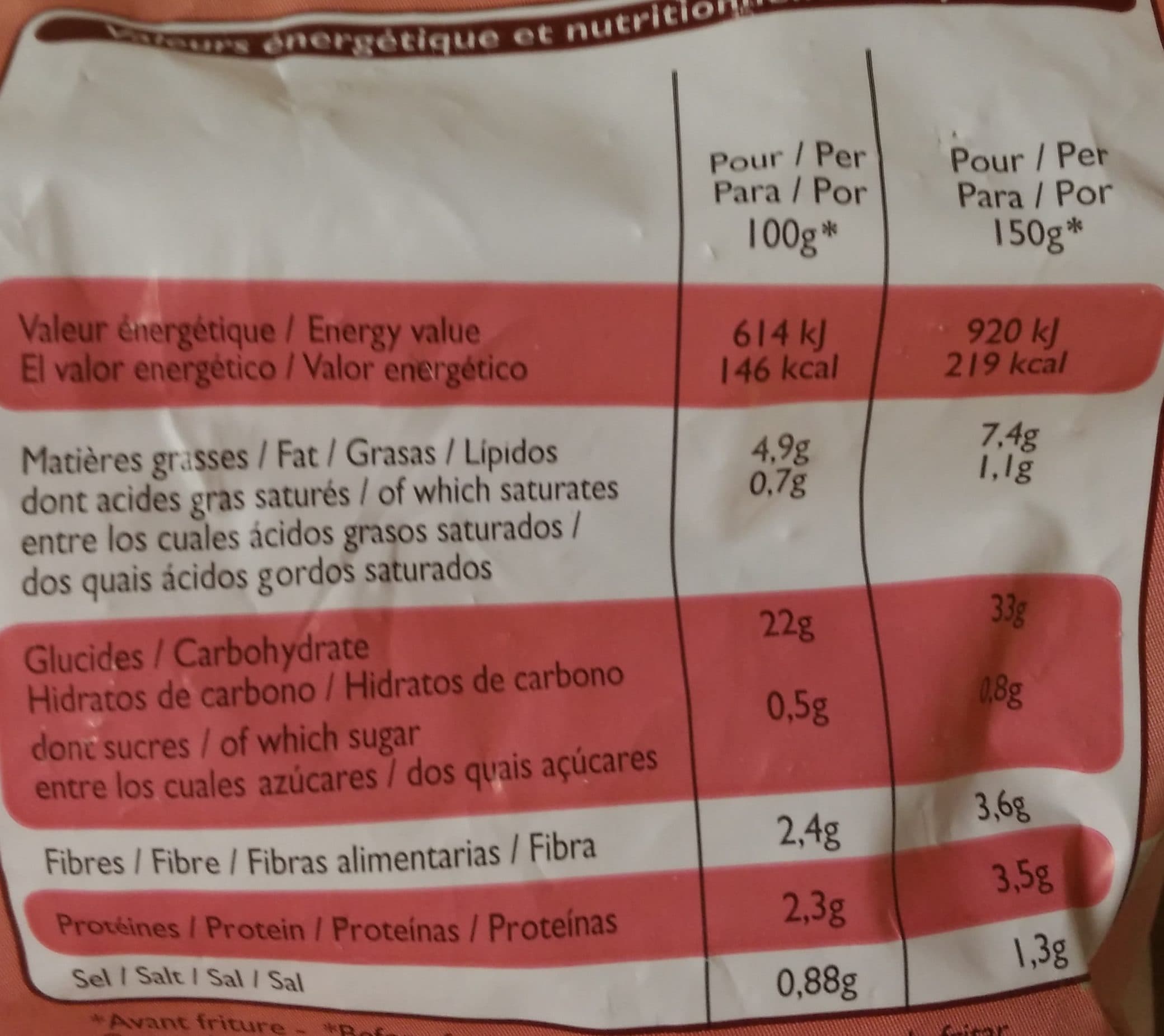 Leader Price Pommes Duchesses packshot
