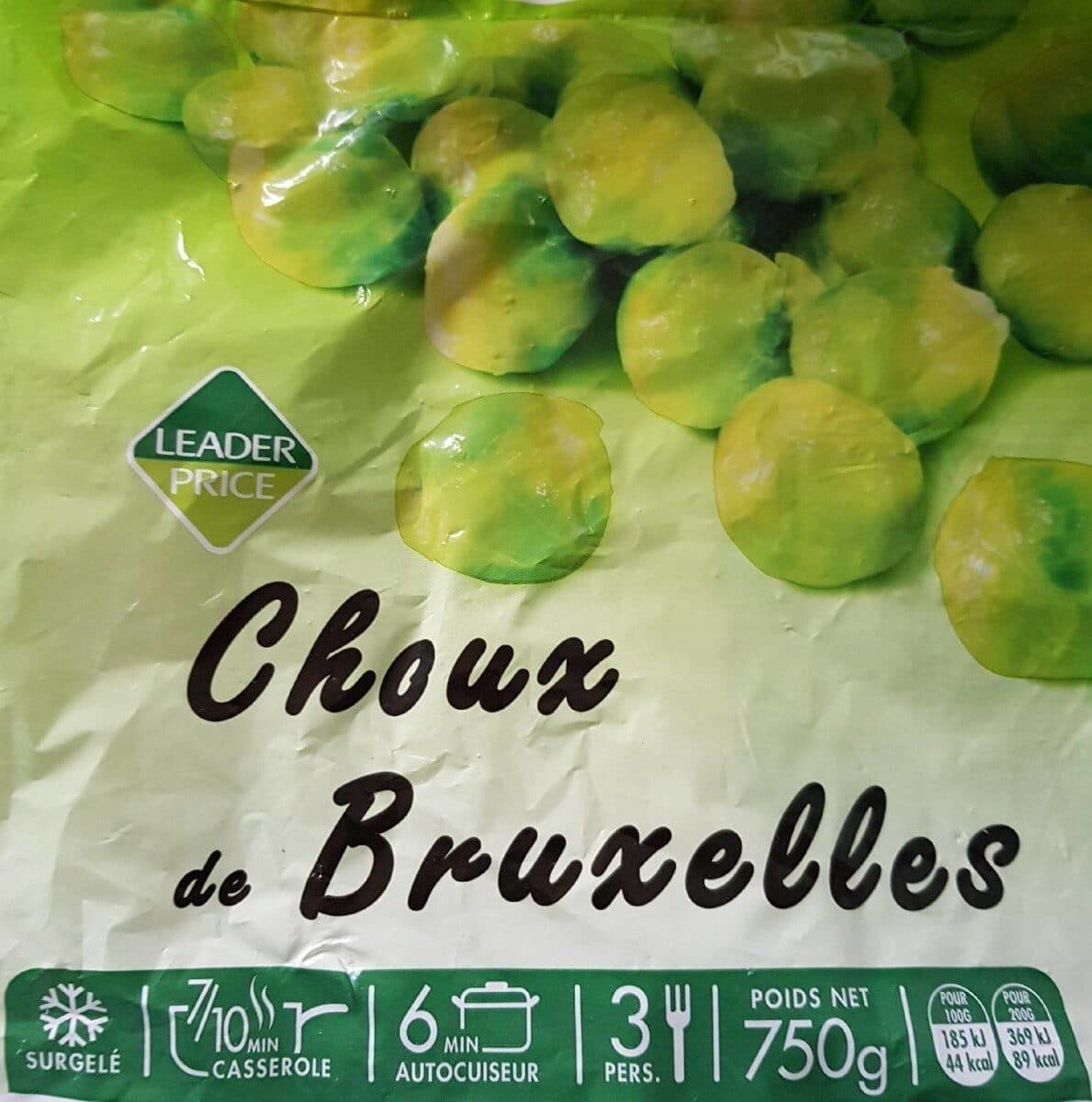 Leader Price Choux de Bruxelles packshot