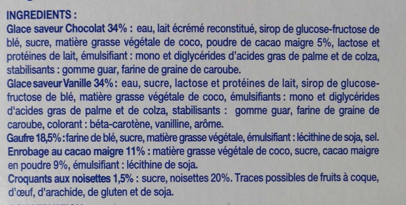Le Prix gagnant ! 8 cônes 4 goût chocolat, 4 goût vanille packshot