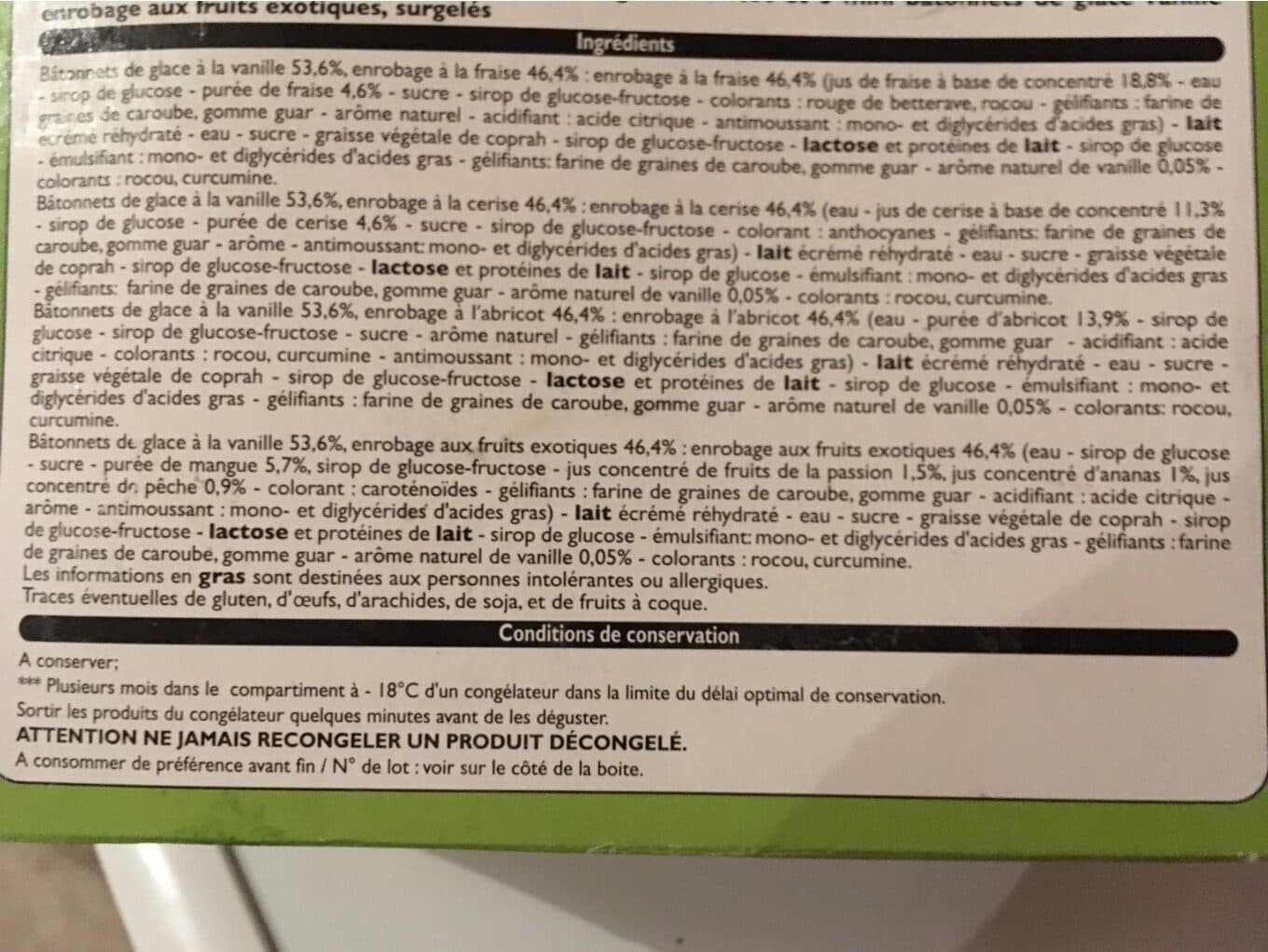 Leader Price Mini Sorbet x12 packshot