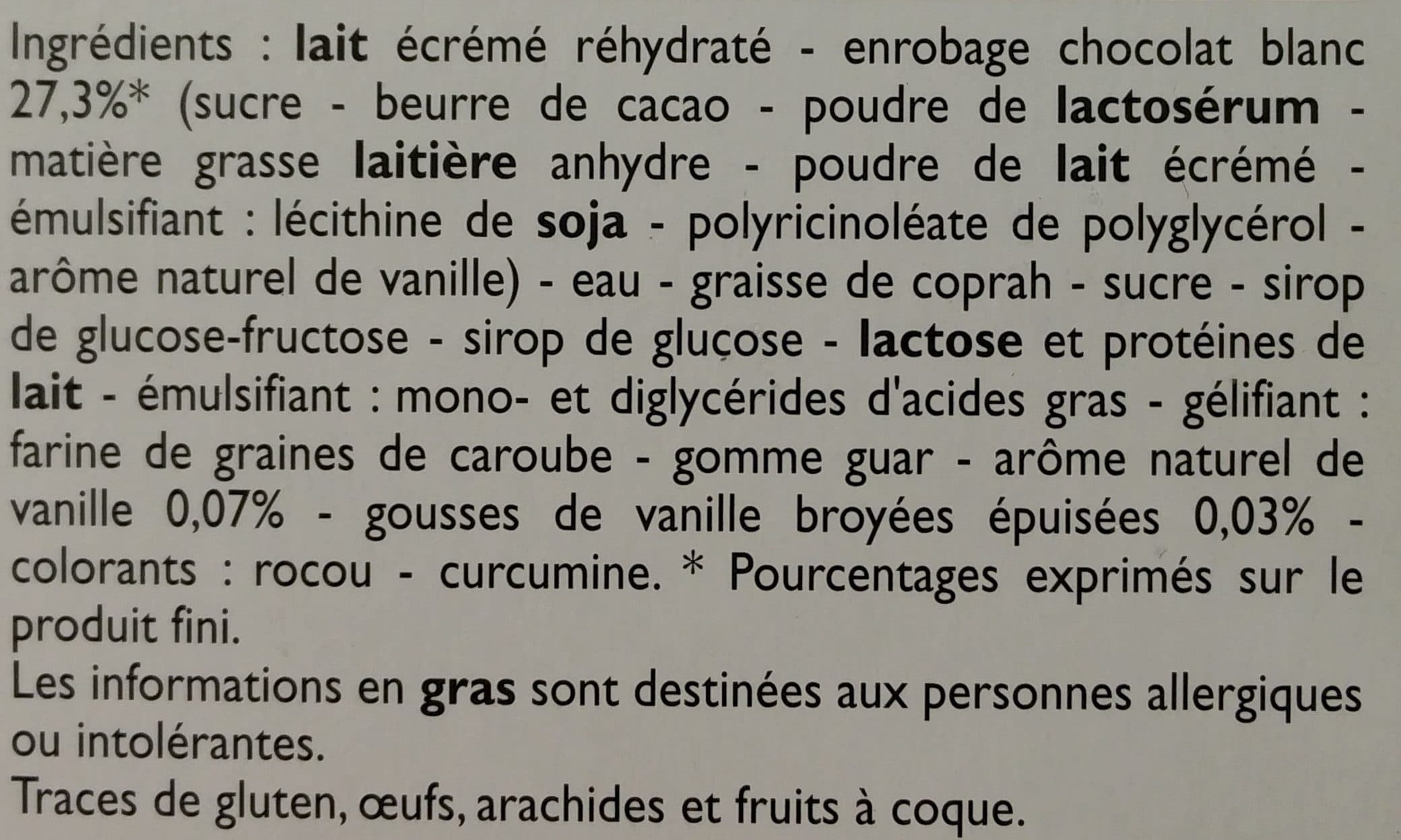 Leader Price Méga classic - 4 Bâtonnets vanille au chocolat blanc packshot