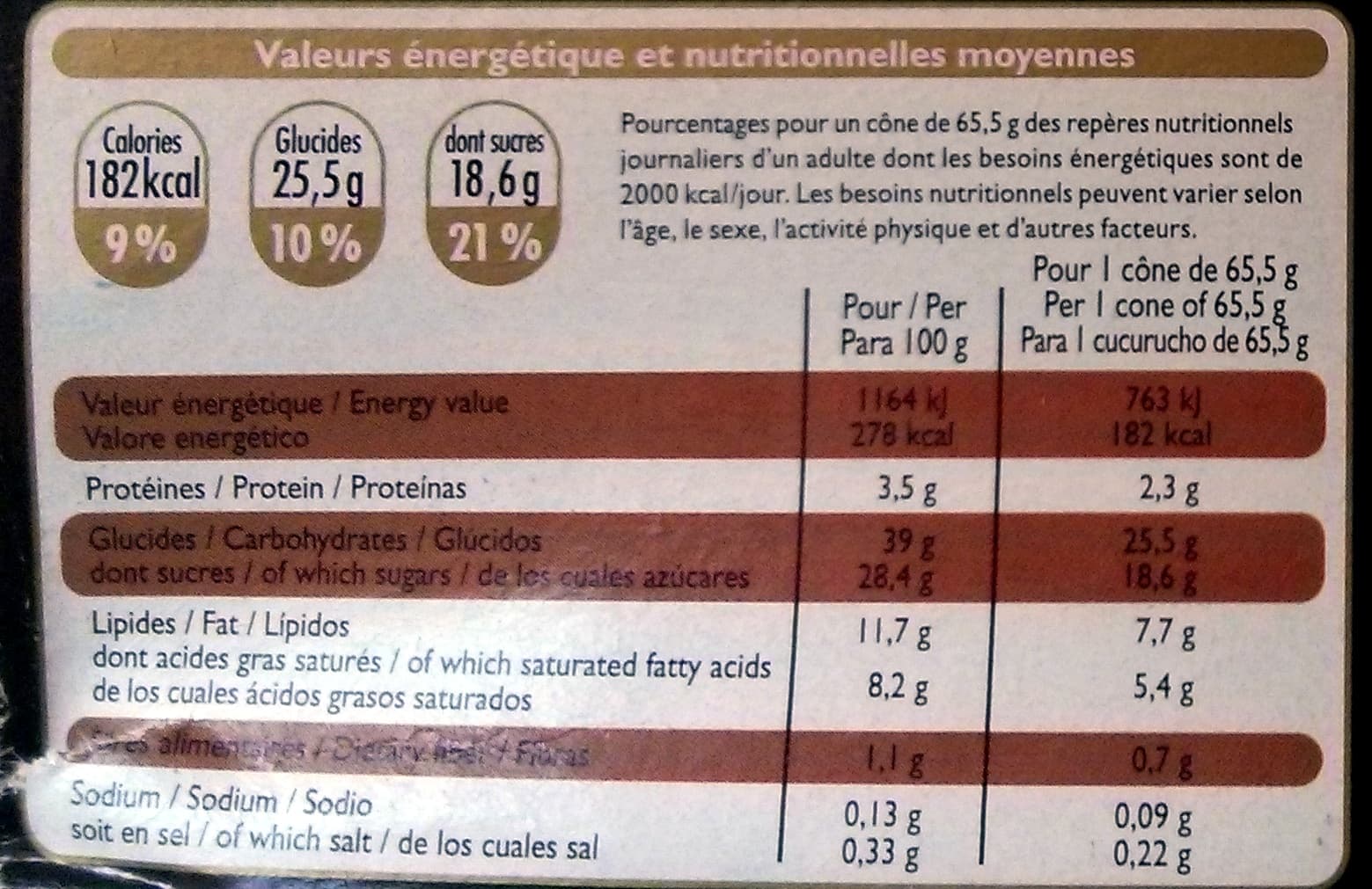 Leader Price Xtra Gourmand - 4 Cônes Choco Biscuit packshot