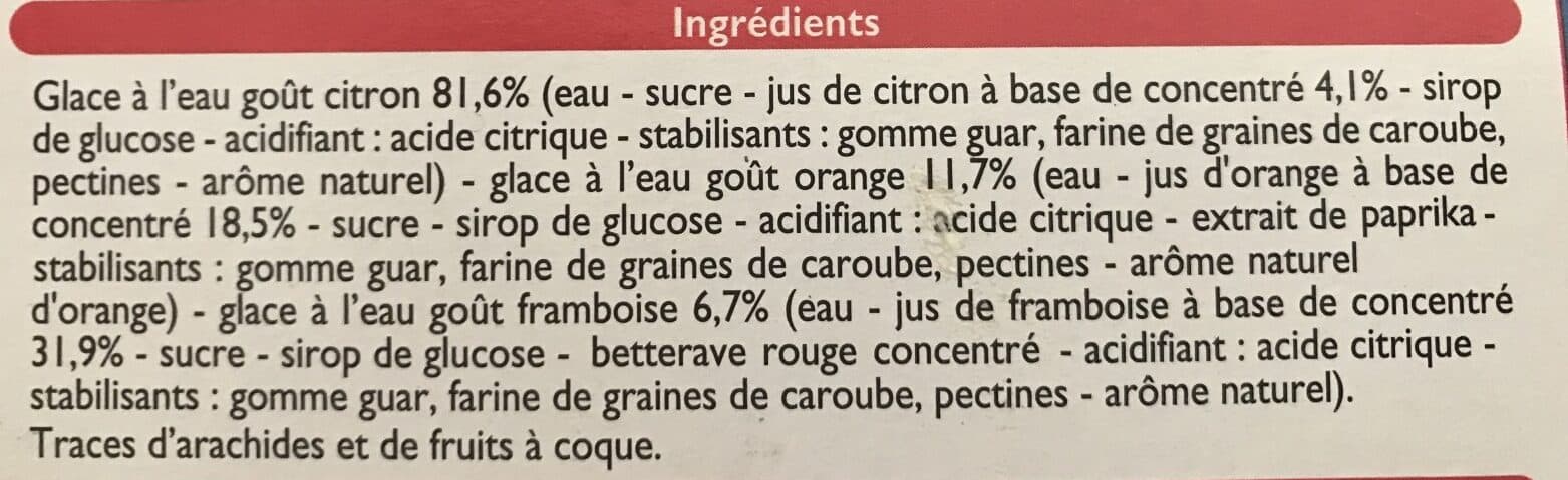 Leader Price Glace à l'eau packshot