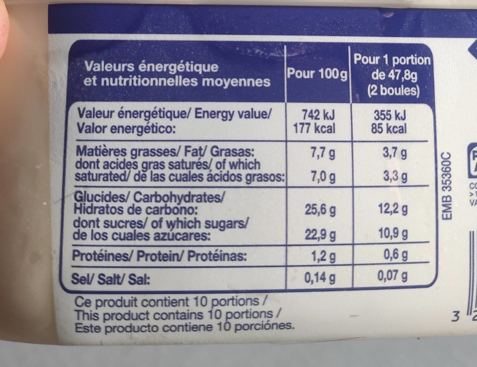 Leader Price Glace saveur vanille packshot