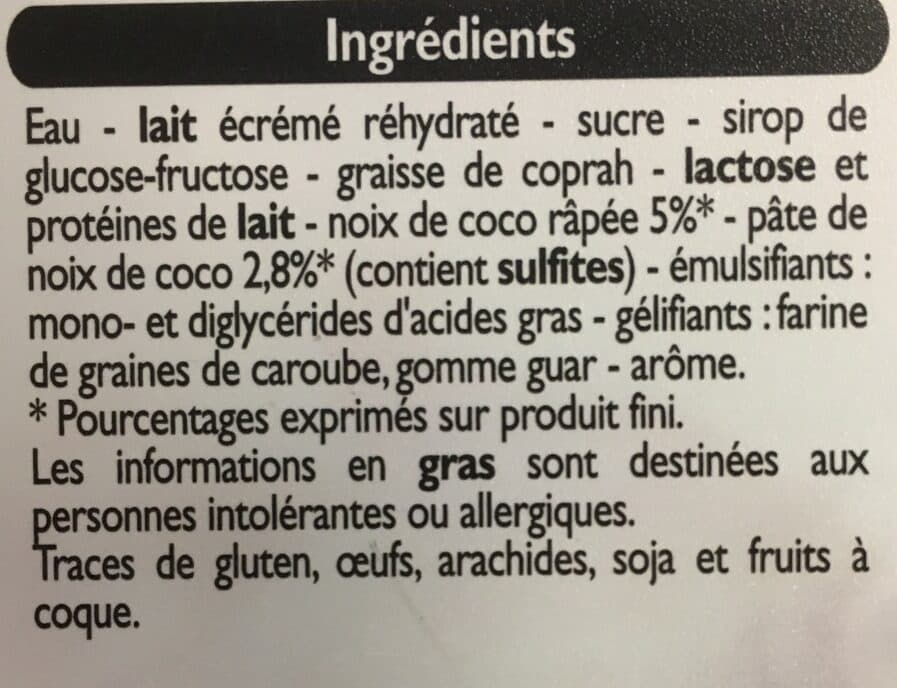 Leader Price Glace Noix de Coco packshot