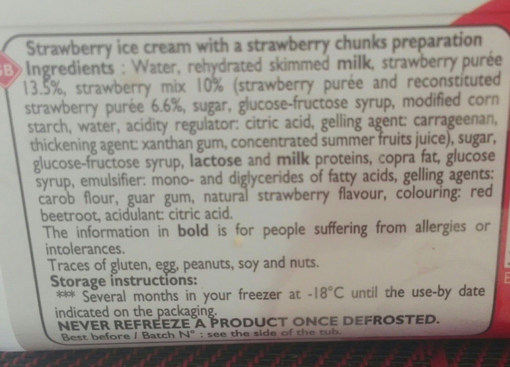 Leader Price Glace fraise packshot