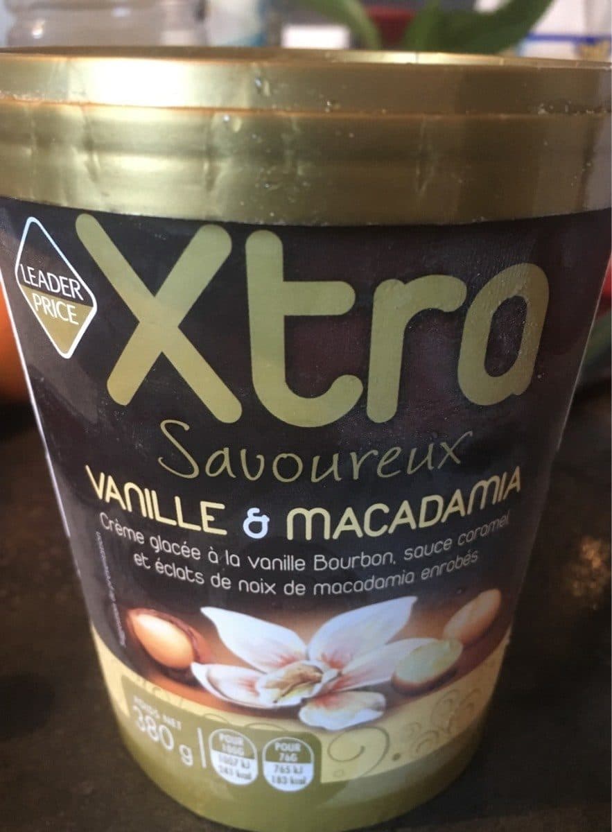 Leader Price Xtra savoureux vanille et macadamiz packshot