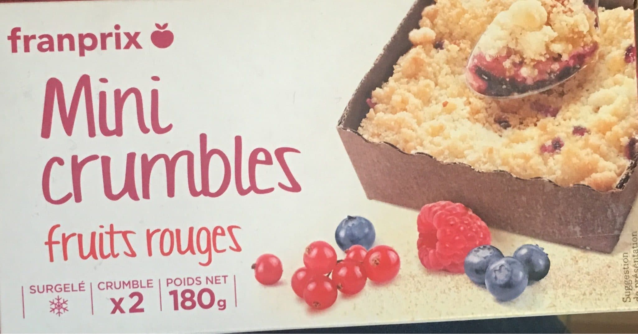 Franprix Mini crumbles fruits rouges packshot