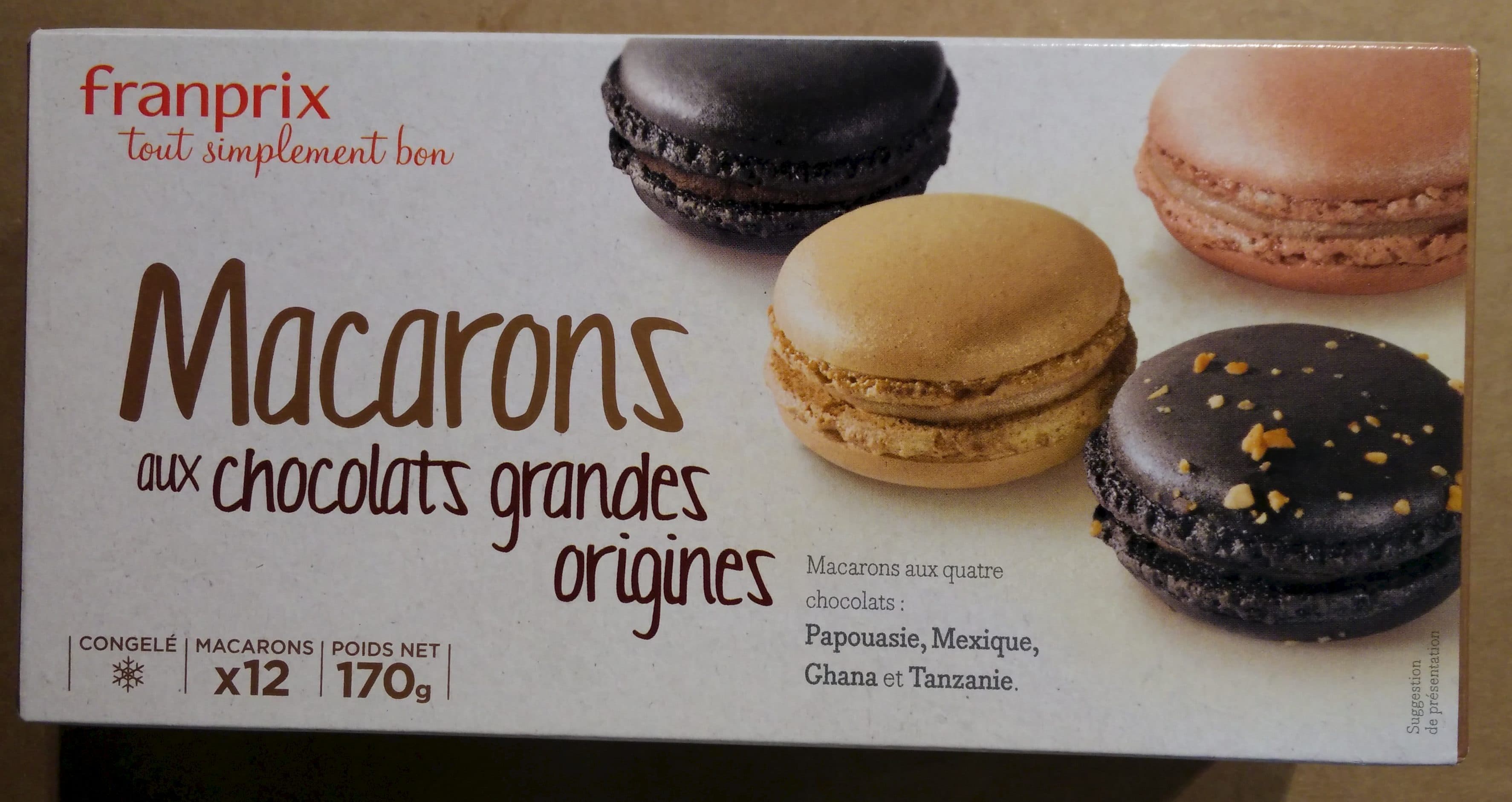 Franprix Macarons aux Chocolats Grandes Origines packshot