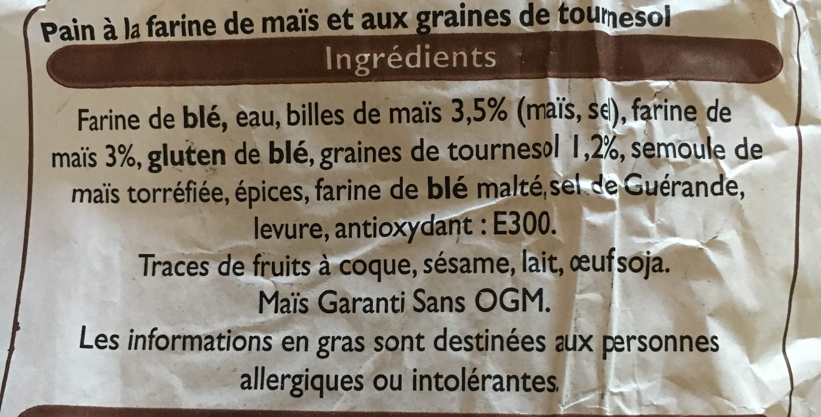 Leader Price Batard au maïs et graines de tournesol packshot