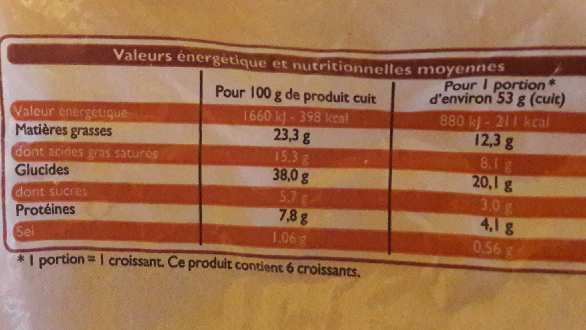 Leader Price 6 Croissants Pur Beurre packshot