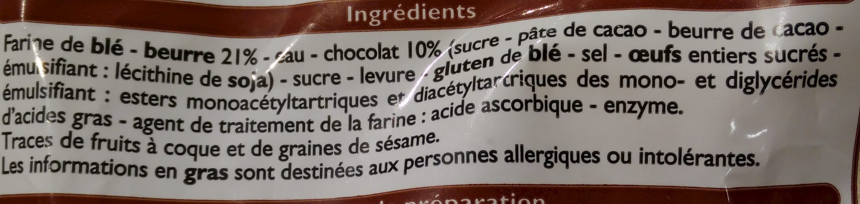 Leader Price 6 pains au chocolat Pur beurre packshot
