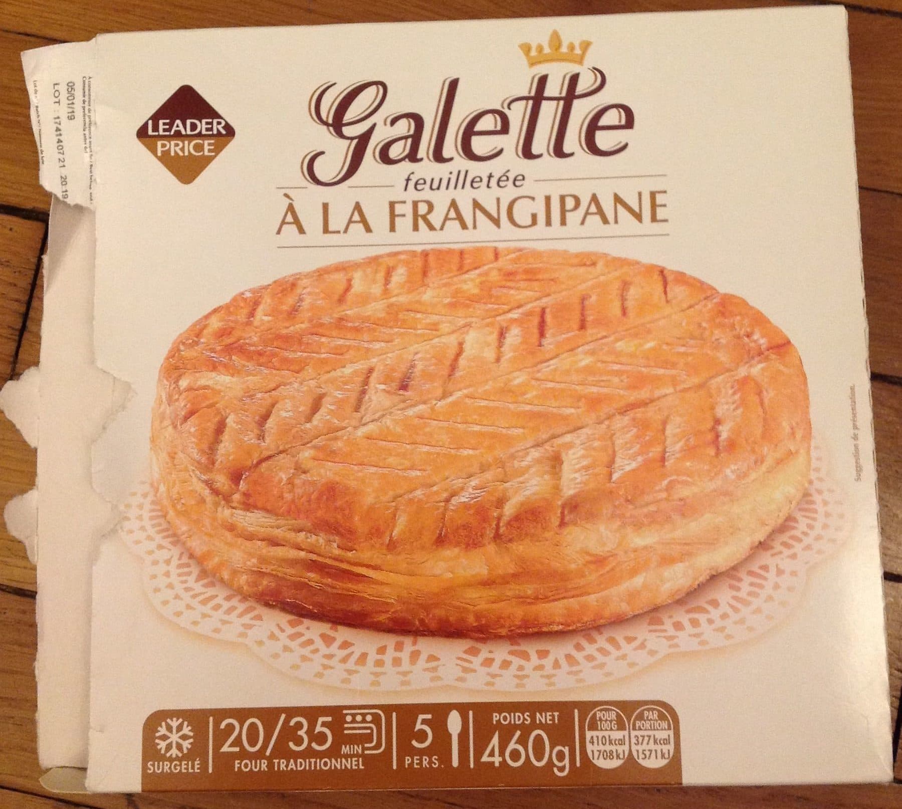 Leader Price Galette Frangipane Congelée packshot