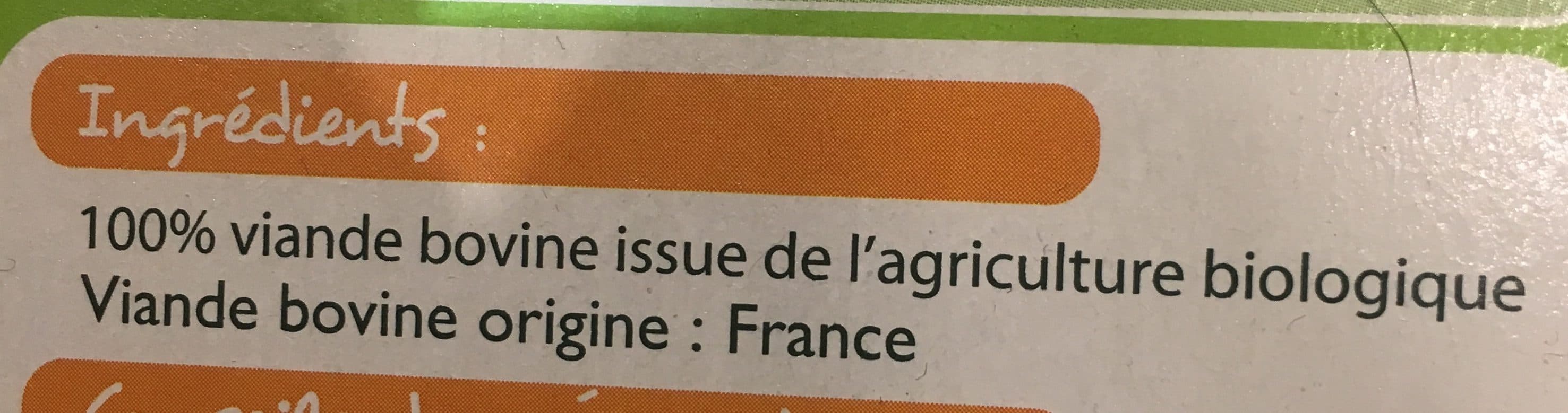 Leader Price BIO 4 Steaks Hachés Pur Boeuf Façon Bouchère packshot