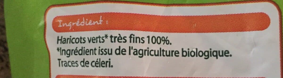 Leader Price Bio - Haricots Verts Très Fins packshot