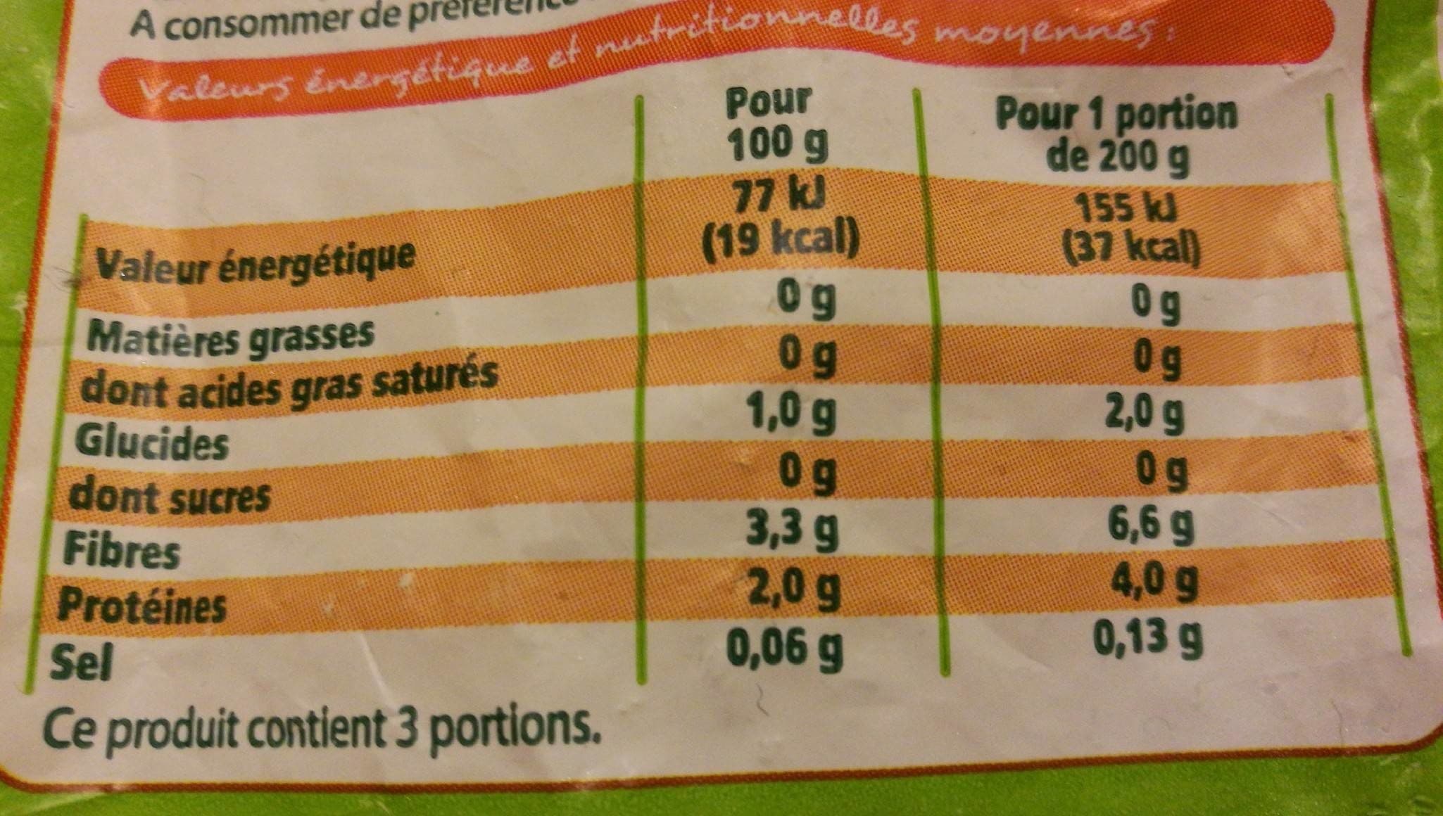 Leader Price épinards en branches packshot