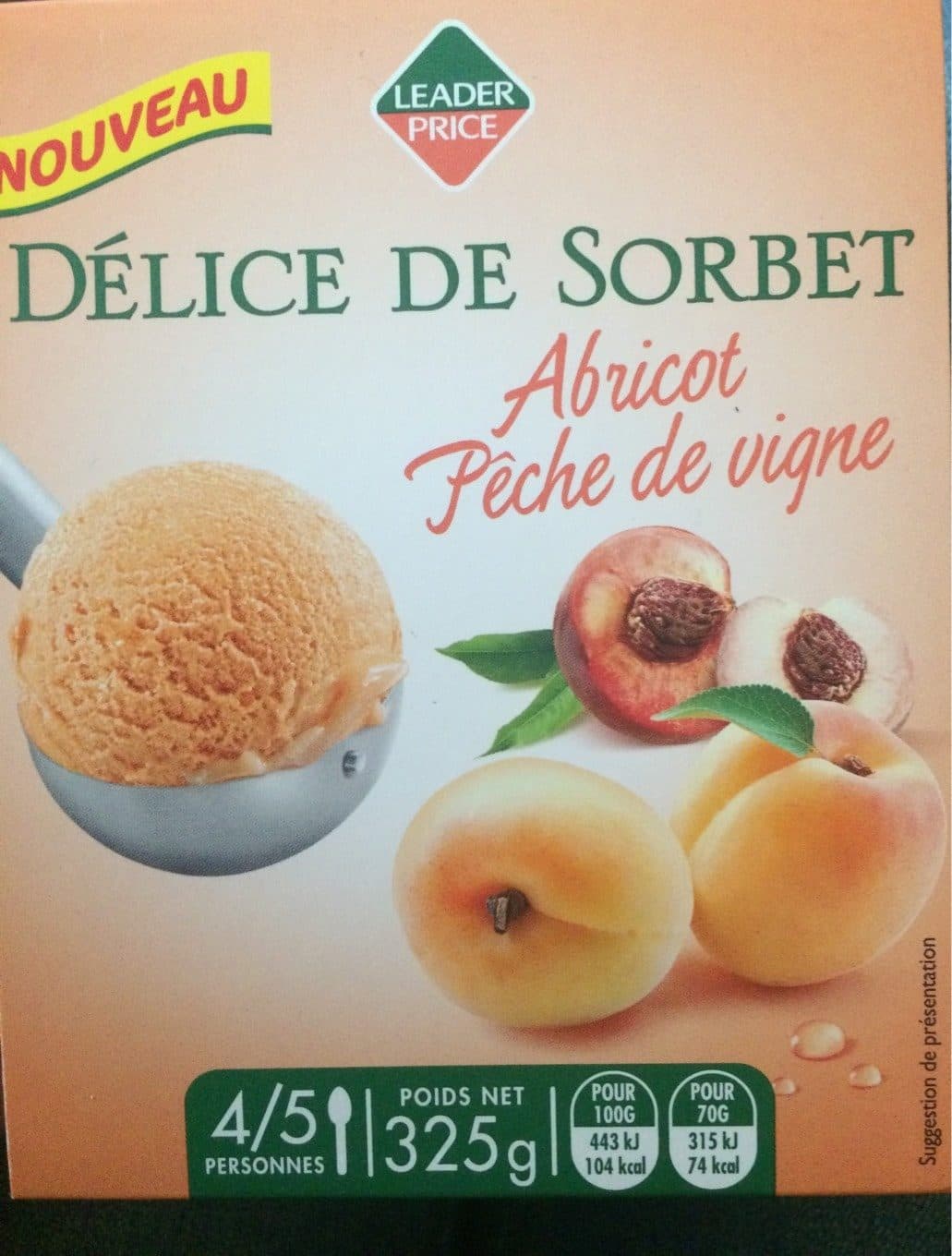 Leader Price Delice de sorbet packshot
