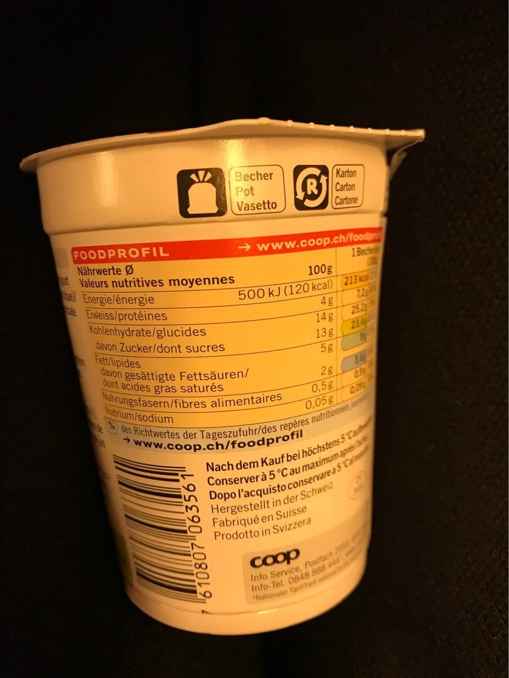 Coop Yogurt noisette packshot