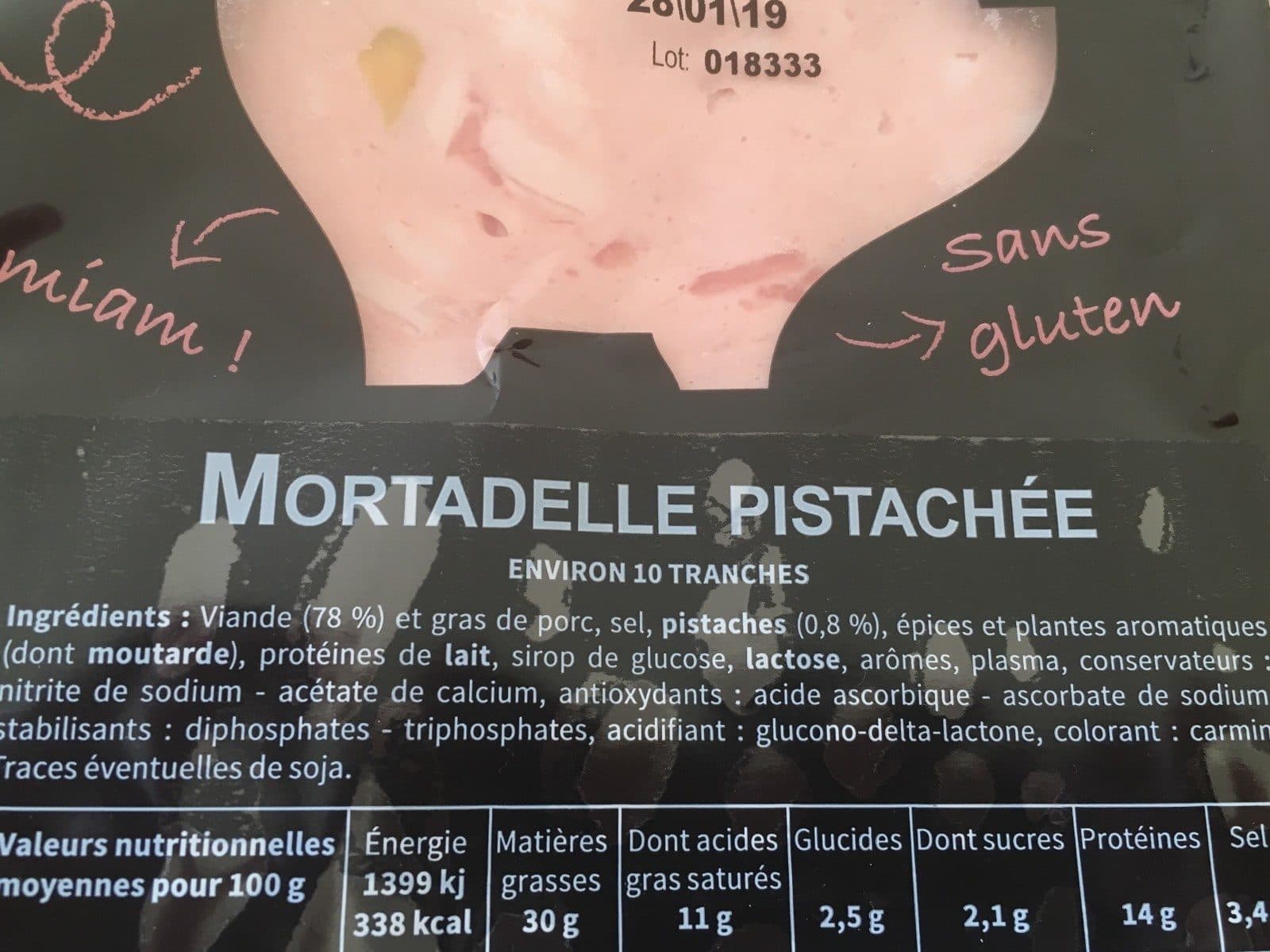 Berni Mortadelle pur porc pistachée packshot