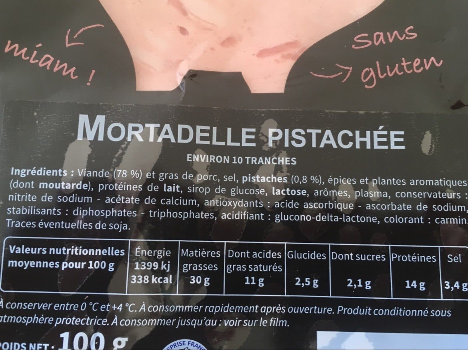 Berni Mortadelle pur porc pistachée packshot