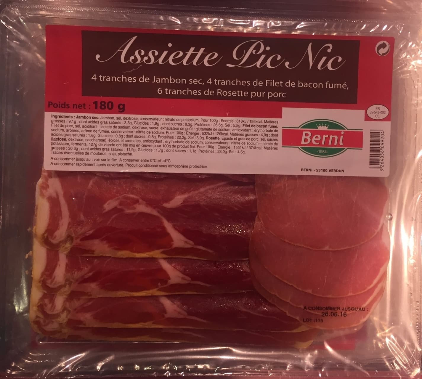 Berni Assiette Pic Nic packshot