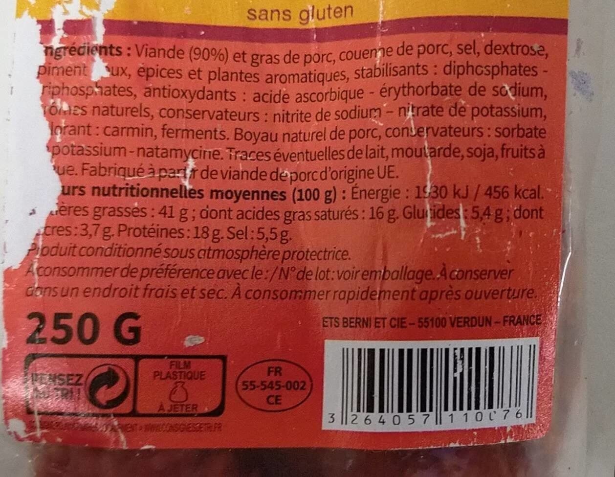 berni Chorizo pur porc packshot