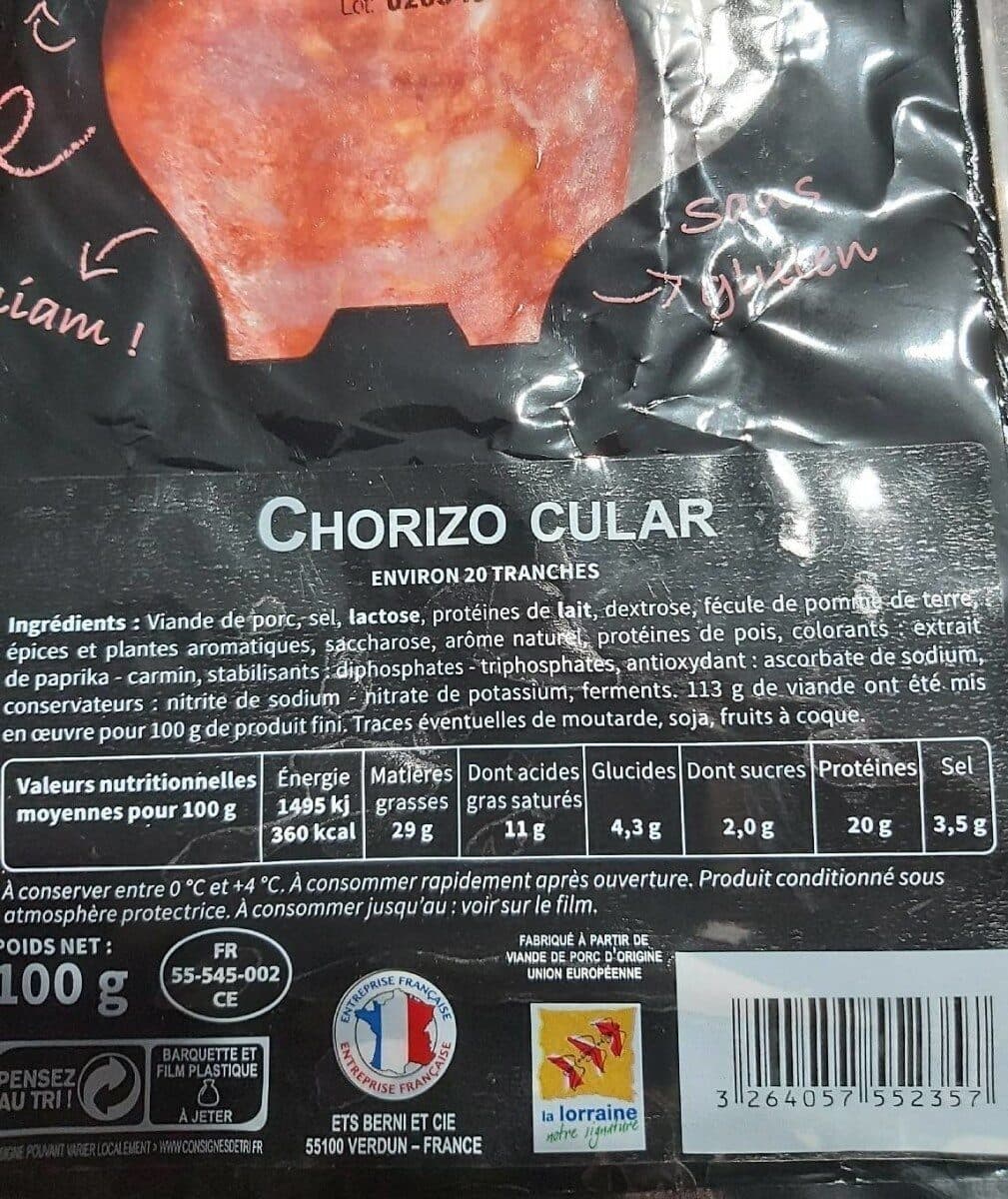 Berni Chorizo Berni 20 tranches packshot