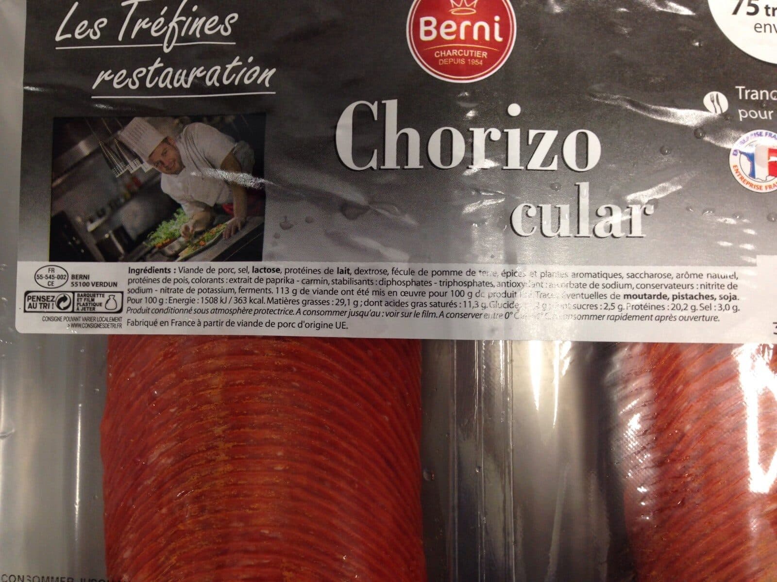 Berni Chorizo Cular Pur Porc packshot