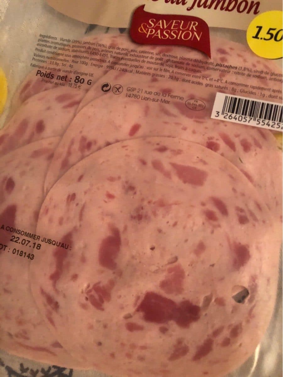 Open Food Facts Roulade de jambom packshot