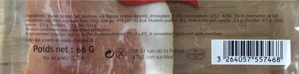 Open Food Facts Jambon Cru packshot
