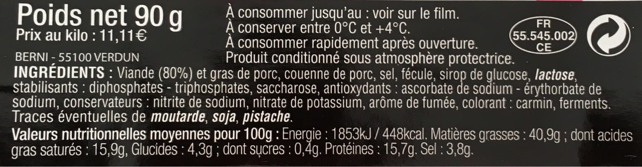 Les Ecofines Salami danois packshot