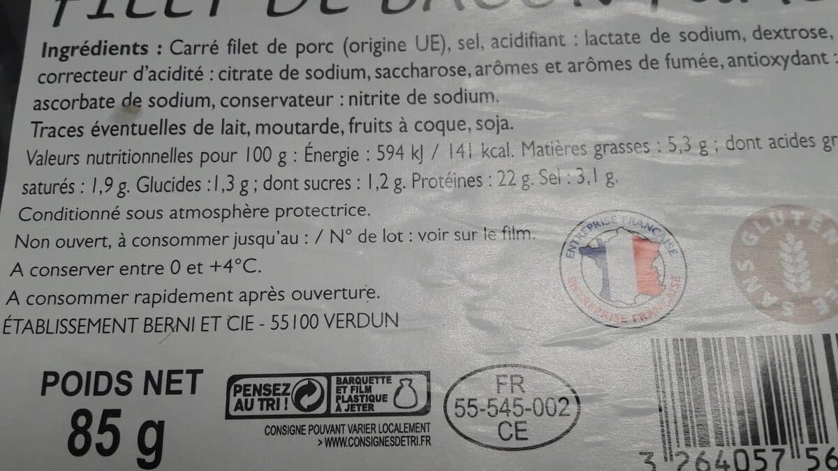 Berni Filet de bacon fumé packshot