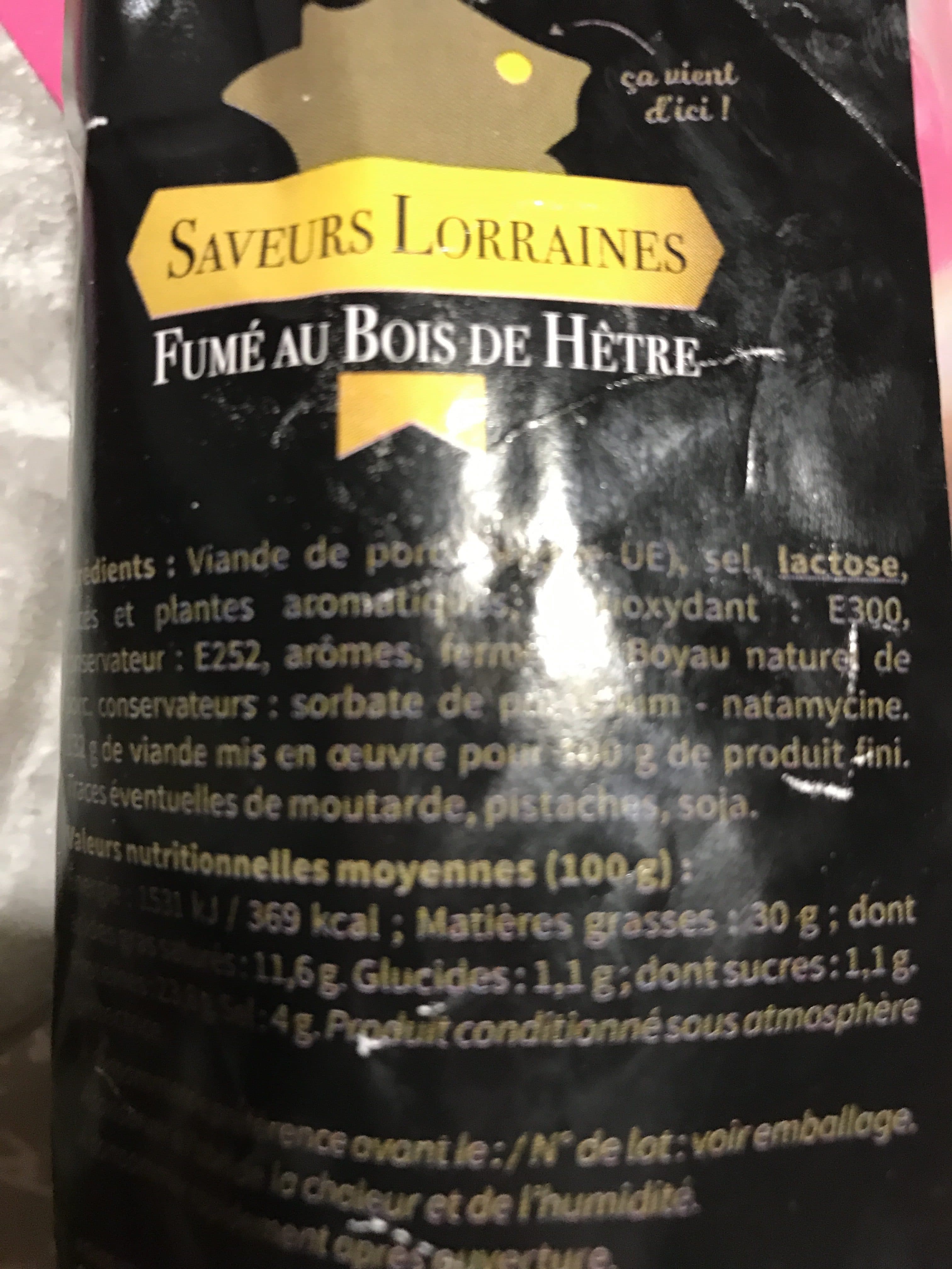 Saveurs Lorraines Saucisson lorrain packshot