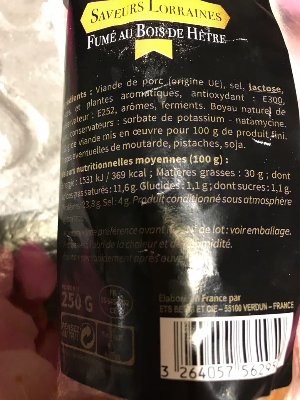 Saveurs Lorraines Saucisson lorrain packshot