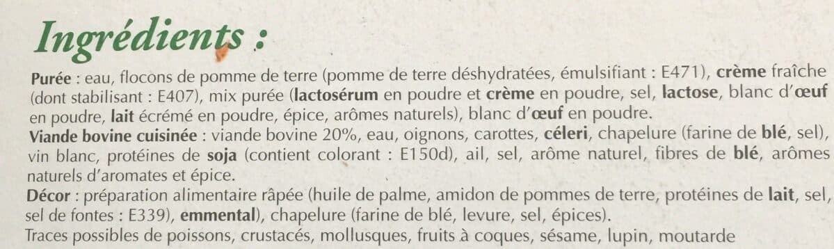 Open Food Facts Hachis parmentier packshot