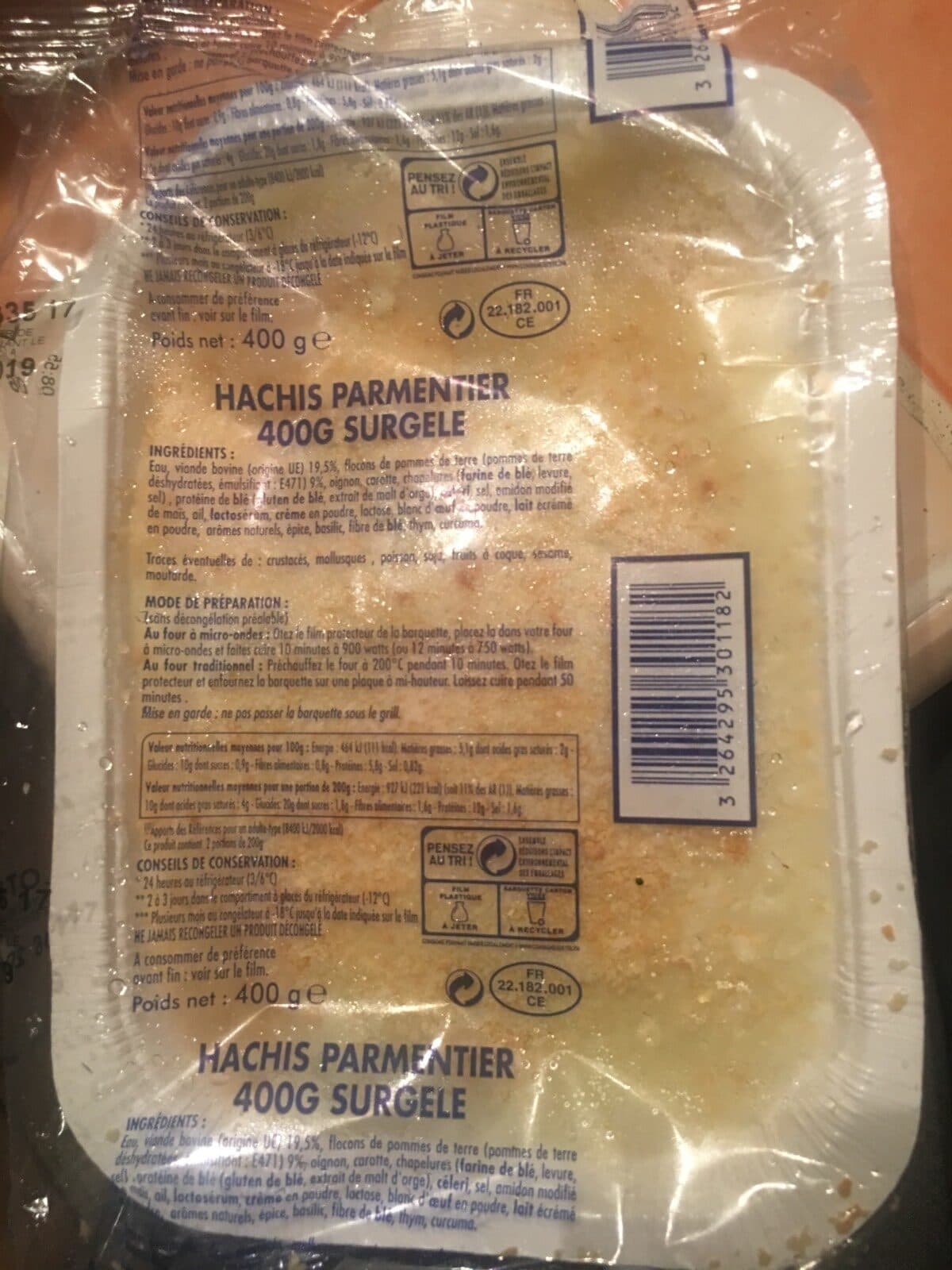 Open Food Facts Hachis parmentier packshot