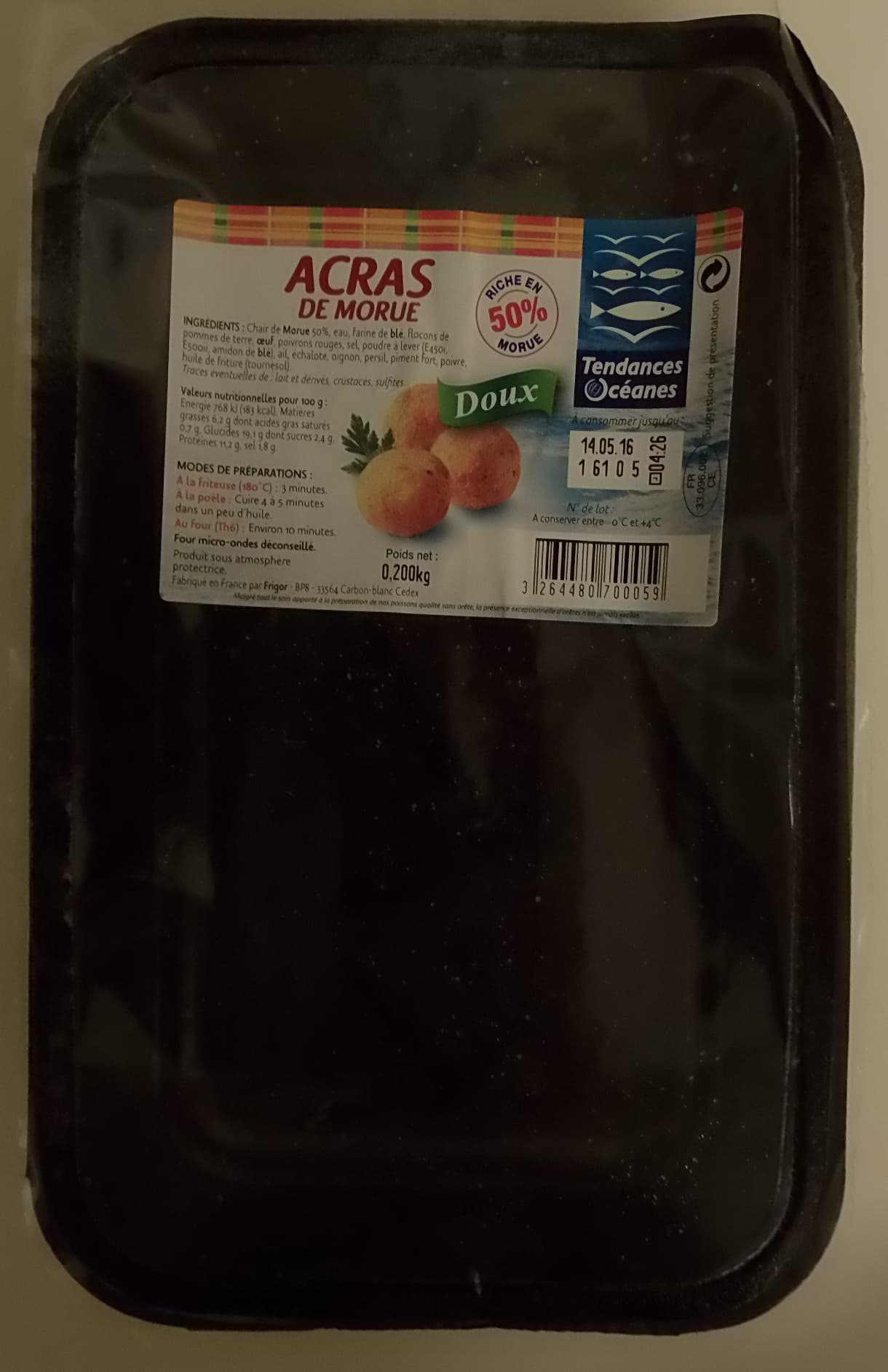 Tendances Océanes Acras de morue packshot